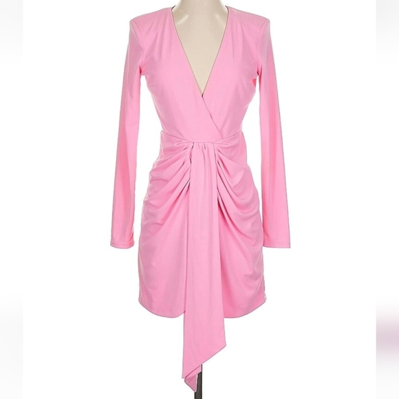 NWT Zara Pink Draped  Mini Dress - Picture 16 of 16